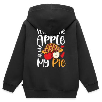 You're The Apple Of My Pie für einen Apple Pie - Kinder Premium Organic Zip Hoodie - Schwarz - Hinten - AI Model Kid Male (0cm)