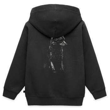 Fuchs Tierliebhaber Geschenk Wildtier Tier Motiv - Kinder Premium Organic Zip Hoodie - Schwarz - Hinten - AI Model Kid Male (0cm)