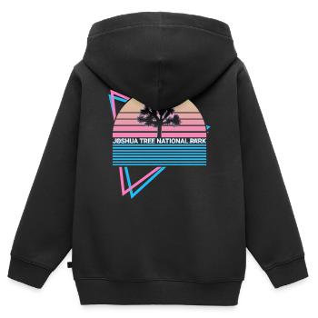 National Park Joshua Tree - Kinder Premium Organic Zip Hoodie - Schwarz - Hinten - AI Model Kid Male (0cm)