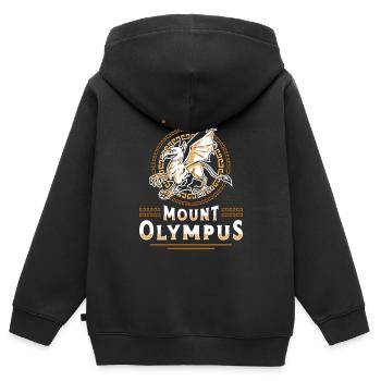 Mythologie grecque Visitez le mythe antique du mont Olympe - Sweat Premium à capuche zippé enfant bio - noir - Dos - AI Model Kid Male (0cm)