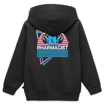 Apothekerin Apotheke Retro - Kinder Premium Organic Zip Hoodie - Schwarz - Hinten - AI Model Kid Male (0cm)