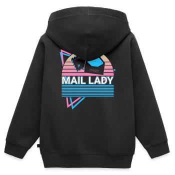 Postdienst Postbote Retro - Kinder Premium Organic Zip Hoodie - Schwarz - Hinten - AI Model Kid Male (0cm)