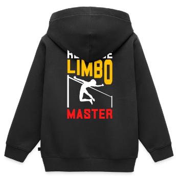 Saut à la perche Saut à la perche - Sweat Premium à capuche zippé enfant bio - noir - Dos - AI Model Kid Male (0cm)