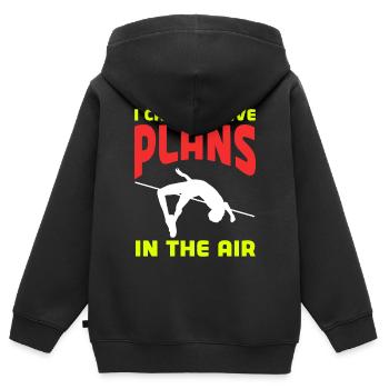 Saut à la perche Saut à la perche - Sweat Premium à capuche zippé enfant bio - noir - Dos - AI Model Kid Male (0cm)