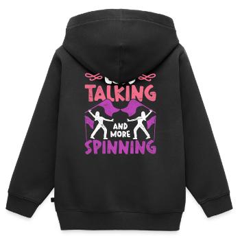 Garde de couleur - Sweat Premium à capuche zippé enfant bio - noir - Dos - AI Model Kid Male (0cm)