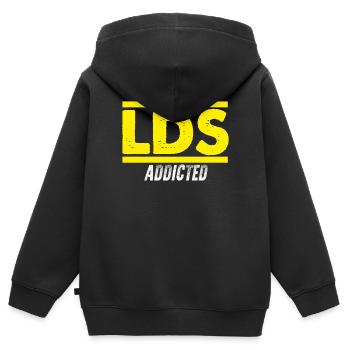 Lustiger Mormonen-Heilige der Letzten Tage Mission - Kinder Premium Organic Zip Hoodie - Schwarz - Hinten - AI Model Kid Male (0cm)