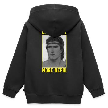 Missionnaire mormon SDJ - Sweat Premium à capuche zippé enfant bio - noir - Dos - AI Model Kid Male (0cm)