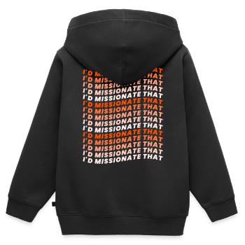 Missionnaire mormon SDJ - Sweat Premium à capuche zippé enfant bio - noir - Dos - AI Model Kid Male (0cm)