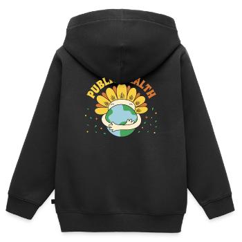 Public Health Epidemiologist Nurses Health Worker - Kinder Premium Organic Zip Hoodie - Schwarz - Hinten - AI Model Kid Male (0cm)