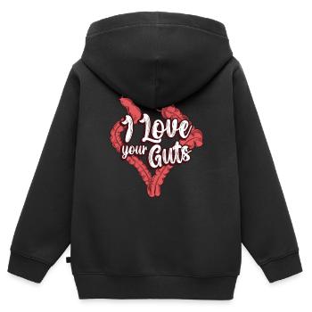 Dietitian I Love Your Guts Nutritionist Dietitians - Kids Premium Organic Zip-up Hoodie - black - Back - AI Model Kid Male (0cm)