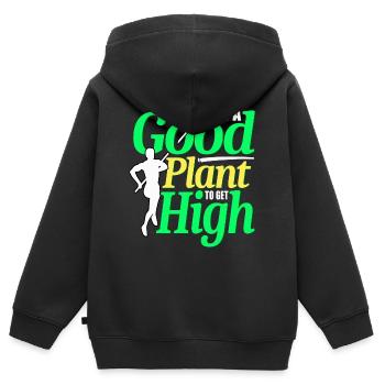 Saut à la perche Saut à la perche - Sweat Premium à capuche zippé enfant bio - noir - Dos - AI Model Kid Male (0cm)