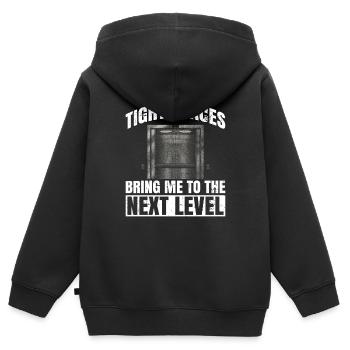 Aufzugsmechaniker-design Für Aufzugstechniker - Sweat Premium à capuche zippé enfant bio - noir - Dos - AI Model Kid Male (0cm)