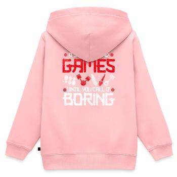 Sport automobile Tuning Auto - Sweat Premium à capuche zippé enfant bio - rose - Dos - AI Model Kid Female (0cm)