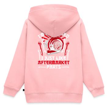 Sport automobile Tuning Auto - Sweat Premium à capuche zippé enfant bio - rose - Dos - AI Model Kid Female (0cm)
