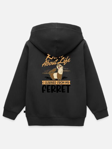 Frettchen Spruch Ferret - Kinder Premium Organic Zip Hoodie -
