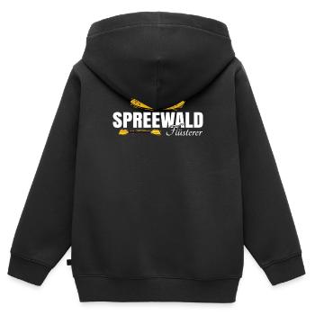 Spreewald Flüsterer - Kinder Premium Organic Zip Hoodie - Schwarz - Hinten - AI Model Kid Male (0cm)