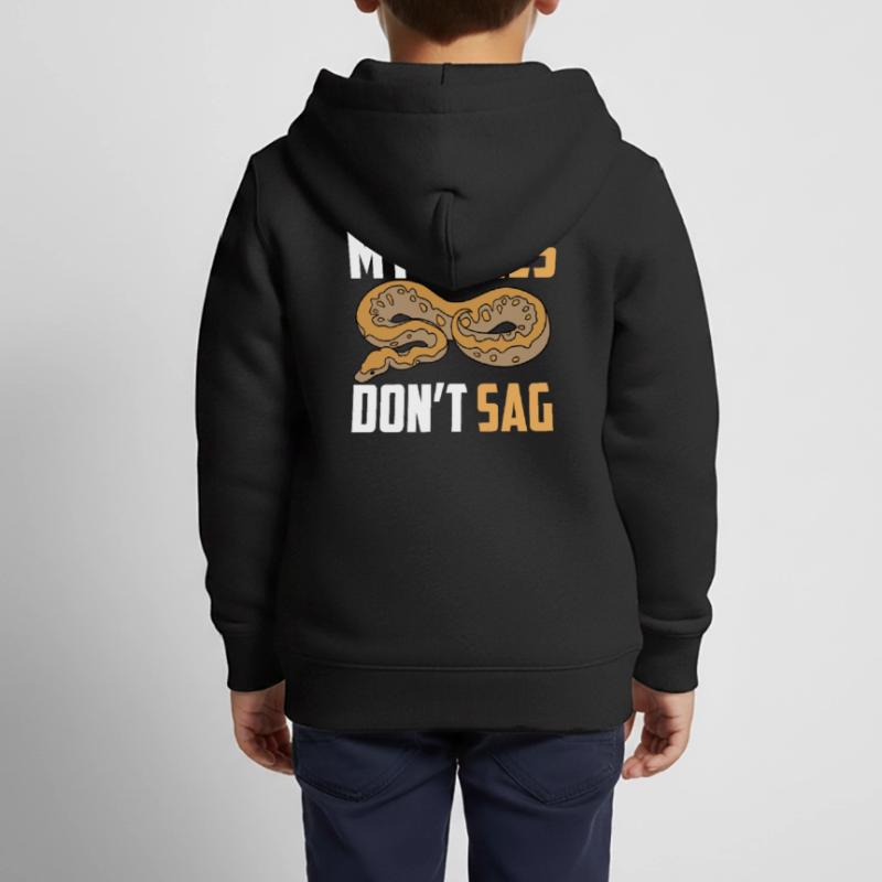 Serpent python boule Sweat Premium à capuche zippé enfant bio