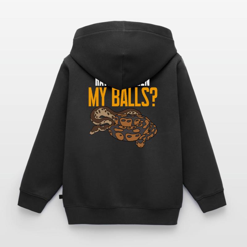 Serpent python royal Sweat Premium à capuche zippé enfant bio