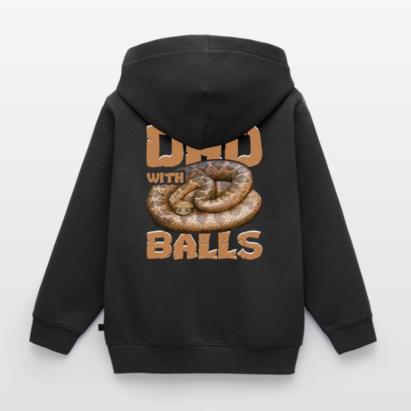 Serpent python royal Sweat Premium à capuche zippé enfant bio