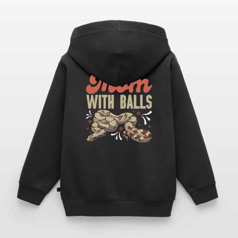 Kugelpython Schlange Kinder Premium Organic Zip Hoodie
