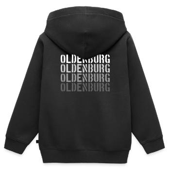 Oldenburg - Sweat Premium à capuche zippé enfant bio - noir - Dos - AI Model Kid Male (0cm)