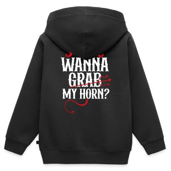 Lustiger Satanismus Satanisch Satan - Kinder Premium Organic Zip Hoodie - Schwarz - Hinten - AI Model Kid Male (0cm)
