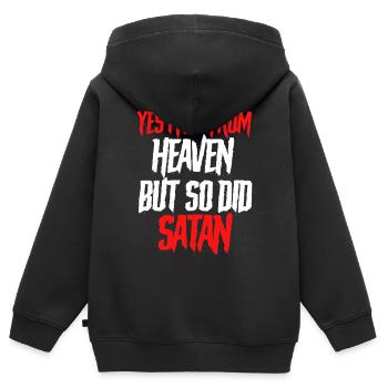 Lustiger Satanismus Satan - Kinder Premium Organic Zip Hoodie - Schwarz - Hinten - AI Model Kid Male (0cm)