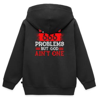 Lustiger Satanismus Satanisch - Kinder Premium Organic Zip Hoodie - Schwarz - Hinten - AI Model Kid Male (0cm)