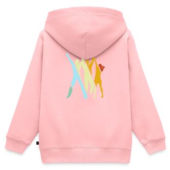 Dancing Retro - Kids Premium Organic Zip-up Hoodie - rose - Back - AI Model Kid Female (0cm)