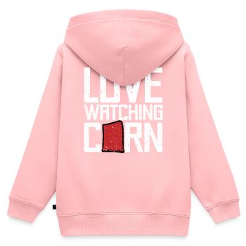 Lustiges Cornhole Corn Hole - Kinder Premium Organic Zip Hoodie - Rosa - Hinten - AI Model Kid Female (0cm)