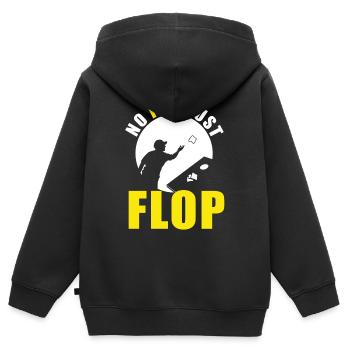 Drôle de trou de maïs Cornhole - Sweat Premium à capuche zippé enfant bio - noir - Dos - AI Model Kid Male (0cm)