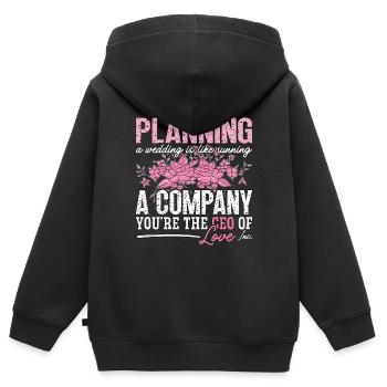 Wedding Planner Planning A Wedding Event Planner - Kinder Premium Organic Zip Hoodie - Schwarz - Hinten - AI Model Kid Male (0cm)