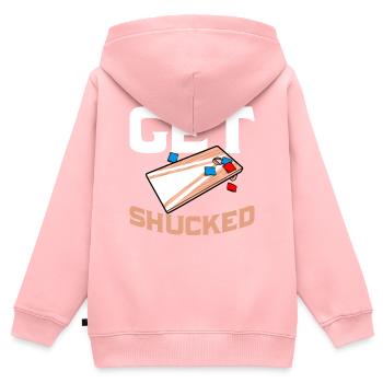 Lustiges Cornhole Corn Hole - Kinder Premium Organic Zip Hoodie - Rosa - Hinten - AI Model Kid Female (0cm)