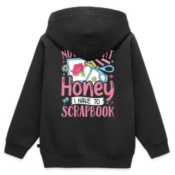 Scrapbooking Scrapbooker - Kinder Premium Organic Zip Hoodie - Schwarz - Hinten - AI Model Kid Male (0cm)