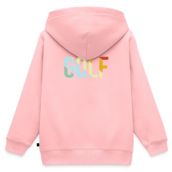 Golf Retro - Kinder Premium Organic Zip Hoodie - Rosa - Hinten - AI Model Kid Female (0cm)