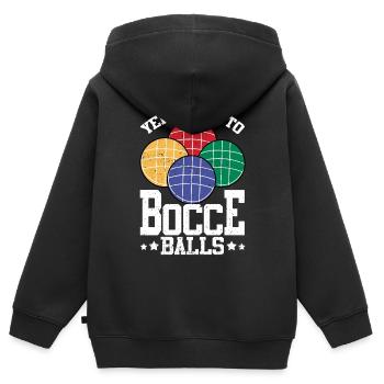 Spieler - Kinder Premium Organic Zip Hoodie - Schwarz - Hinten - AI Model Kid Male (0cm)