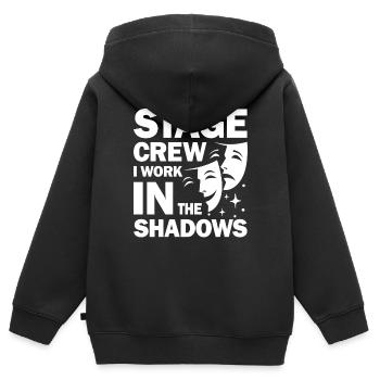 Stage Crew I Work In The Shadows - Kinder Premium Organic Zip Hoodie - Schwarz - Hinten - AI Model Kid Male (0cm)