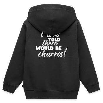Mir Wurde Gesagt, Es Würde Churros Geben - Kinder Premium Organic Zip Hoodie - Schwarz - Hinten - AI Model Kid Male (0cm)