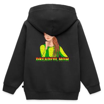 Rastafari Rastafarian Rasta - Sweat Premium à capuche zippé enfant bio - noir - Dos - AI Model Kid Male (0cm)