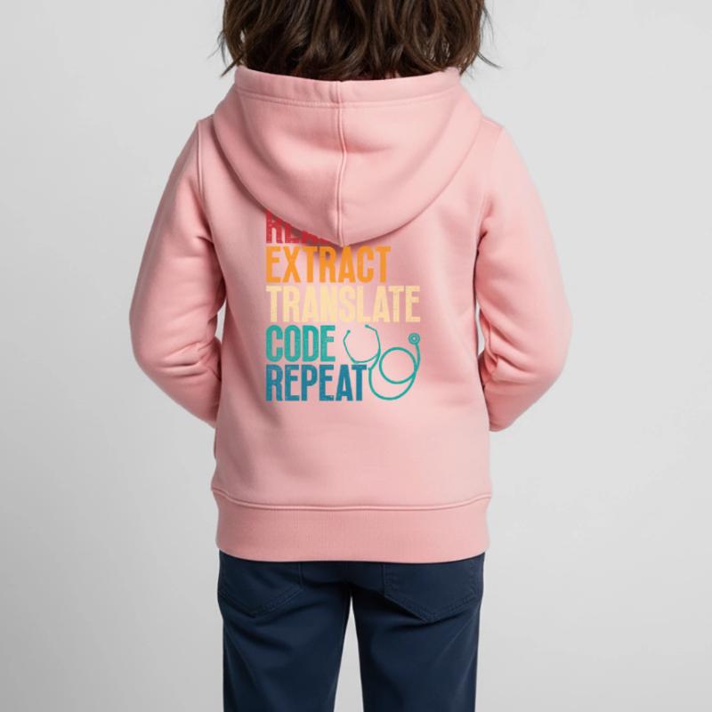 Coding Specialist Medical Encoder Kids Premium Organic Zip-up Hoodie