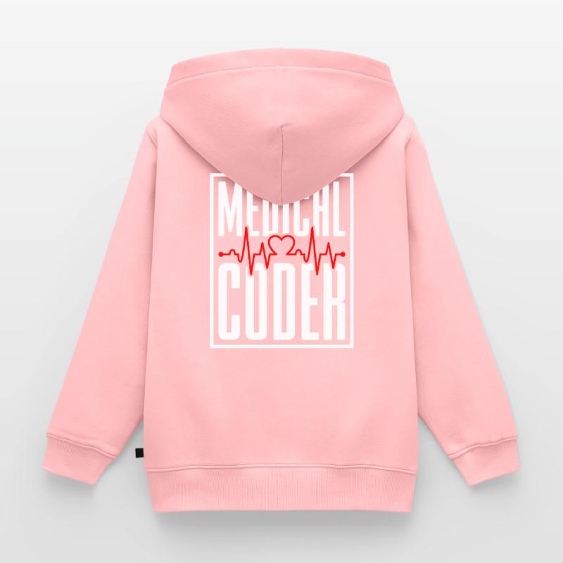 Coding Specialist Medical Coder Kids Premium Organic Zip-up Hoodie