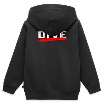 Diver Freediving Underwater Diving Dive - Kinder Premium Organic Zip Hoodie - Schwarz - Hinten - AI Model Kid Male (0cm)