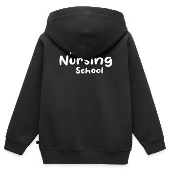 Nurse - I Survived Nursing School - Kids Premium Organic Zip-up Hoodie - black - Back - AI Model Kid Male (0cm)