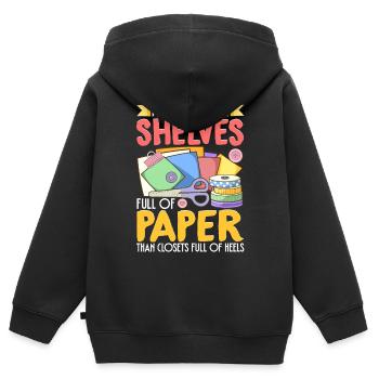 Scrapbooking Scrapbooker - Kinder Premium Organic Zip Hoodie - Schwarz - Hinten - AI Model Kid Male (0cm)