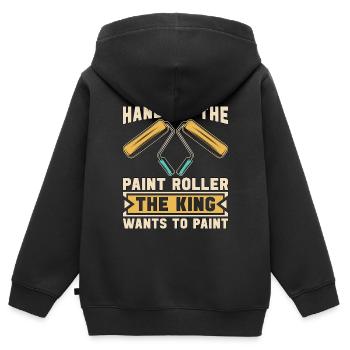 Painter Hand Me My Paint Roller The House Painter - Kinder Premium Organic Zip Hoodie - Schwarz - Hinten - AI Model Kid Male (0cm)
