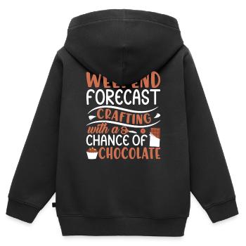 Artisan - Sweat Premium à capuche zippé enfant bio - noir - Dos - AI Model Kid Male (0cm)