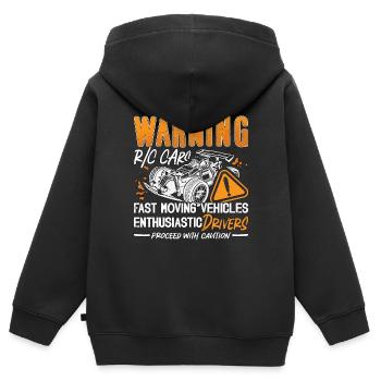 RC Model Racing Warning R/C Cars Fast Model Maker - Kids Premium Organic Zip-up Hoodie - black - Back - AI Model Kid Male (0cm)