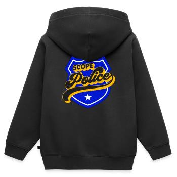 Project Management Scope Police Loves Team Manager - Kids Premium Organic Zip-up Hoodie - black - Back - AI Model Kid Male (0cm)