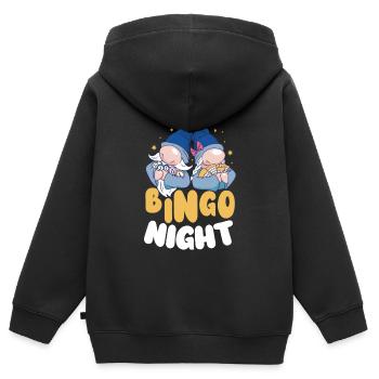 Es Ist Bingo-nacht Bingo - Kinder Premium Organic Zip Hoodie - Schwarz - Hinten - AI Model Kid Male (0cm)