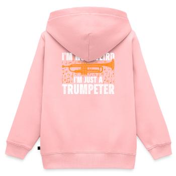 Trompeter Trompetenspieler - Kinder Premium Organic Zip Hoodie - Rosa - Hinten - AI Model Kid Female (0cm)
